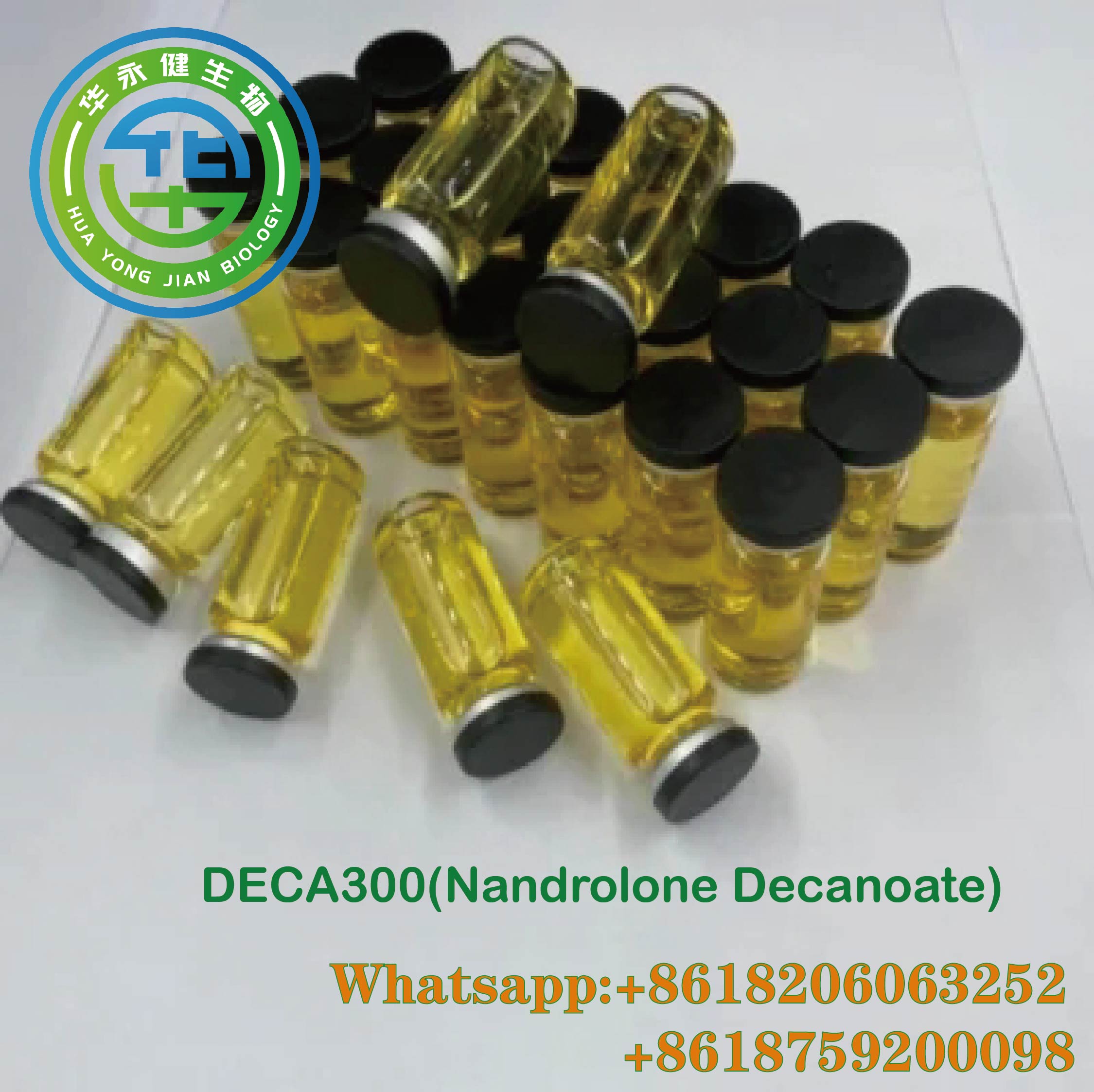 Sintētiskie injicējamie anaboliskie steroīdi DECA300 300 Mg/Ml dzeltenās krāsas eļļa Nandrolona dekanoāts 300 Piedāvātais attēls