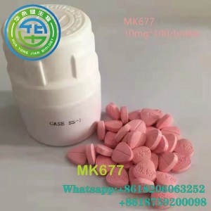 99,9% High Pure Sarms MK677 100Pills/flaska Pills Raw Powder Ibutamoren 10mg CAS 159634-47-6 Fyrir vöðvaform