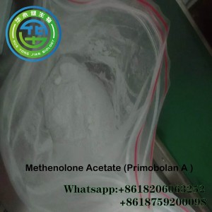 Reala Muskola Gajno Primobolan A Steroidoj Hormonoj Drogoj Methenolone Acetate CAS 434-05-9 kun Enlanda Ekspedo