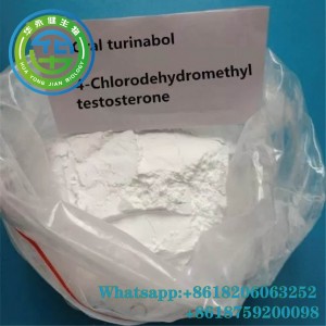 ორალური Turinabol თეთრი / თითქმის თეთრი კრისტალური ფხვნილი 4-ქლოროდეჰიდრომეთილტესტოსტერონი დიდი კუნთების ასაშენებლად