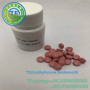 40mcg tafla L- Triiodothyronine Bodybuilding Oral Steroids T3 40mcg*100/flaska fyrir fitutap
