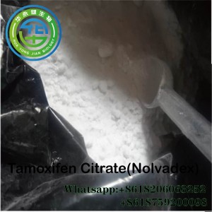 ʻO Tamoxifen Citrate Nolvadex Anti Estrogen Steroids Raw Powder Breast Cancer Treatment