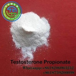 99% kaputli Testosterone Propionate Steroid Testosterone White Raw Powder Alang sa Porma sa Lawas nga Muscle Gaining CAS: 57-85-2