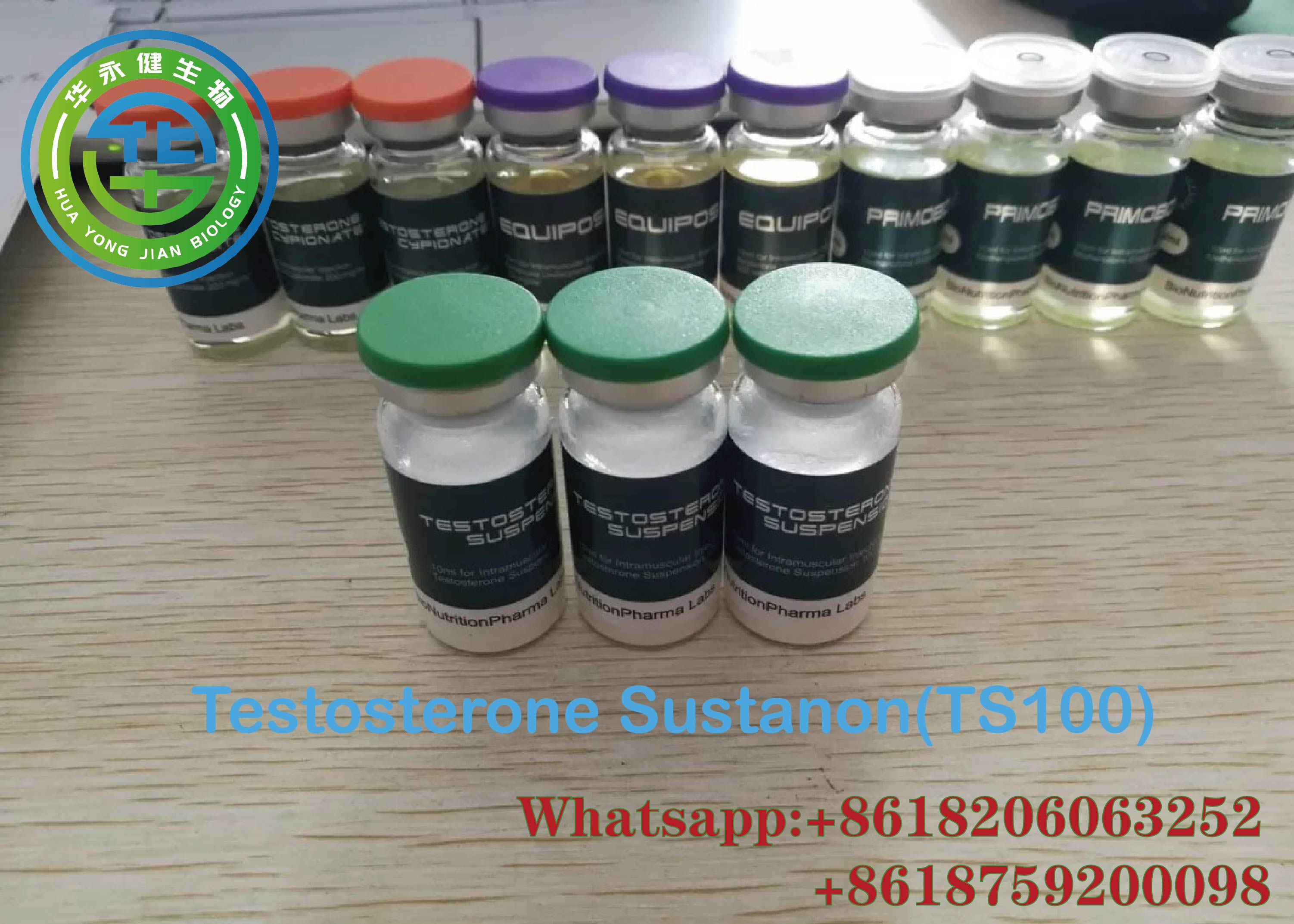 Testosterons Sustanon Yellow Liquid TS100 injicējami anaboliskie steroīdi 100 mg/ml muskuļu masai, piedāvāts attēls