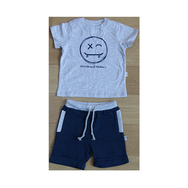 2 pcs per set kindergarten suits (one short-sleeve shirt+one pair of shorts)
