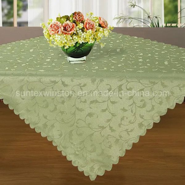 100% Polyester Solid Jacquard Table Cloth Featured Image