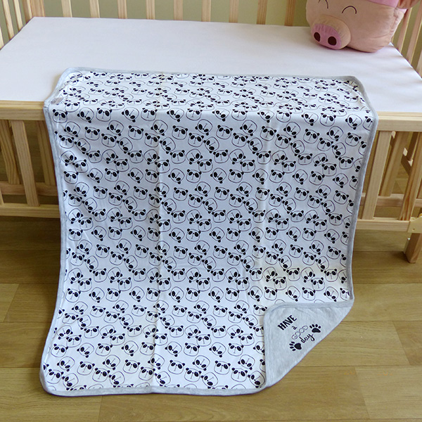 100% cotton baby double layer blanket made of interlock fabric