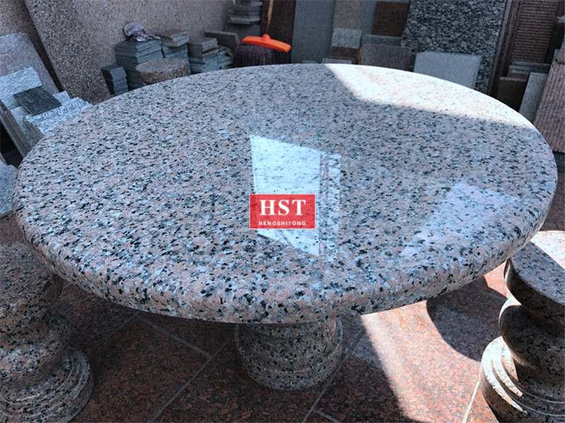Red Mirror stone table and stone stool03