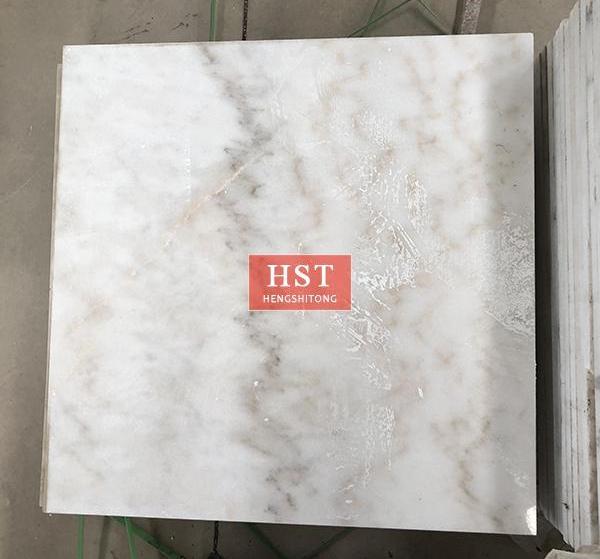 Yellow and white combination marble polish surface dry-hang marble www.stonemic.com