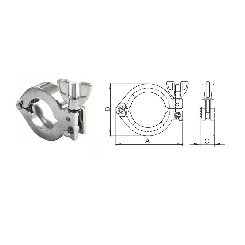 KF Wing-Nut Clamps Type 2 (Single Point)