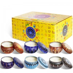new design gift set 12 fragrance soy wax collectables tin boxes candle