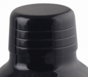 Powder Coated Deluxe Cocktail Shaker 250ml Mill-ireng