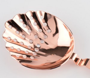 Copper Plated Shell Julep Cocktail Strainer