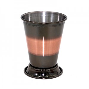 Двухцветная чашка для джулепа с мятным покрытием и бисером 360 мл