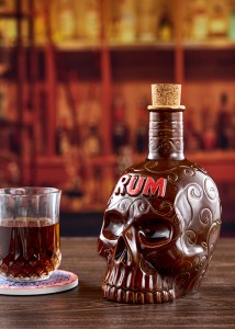 Ceramic Skull Rum Tiki Bottle 850ml