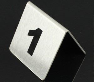 Broj tablice od nehrđajućeg čelika