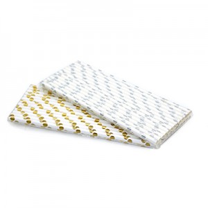 Silver Dot Paper Straw 8 Tommer