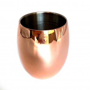 Copper Plated Premium Double Wall Oval Mug 500ml