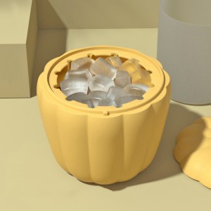 60 sektion græskar silikone isform med spand – gul