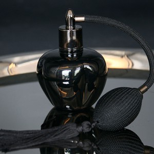 Gunmetal svartpläterad Bell Peper Atomizer flaska med krockkudde 100ml