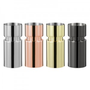 Gunmetal Black Plated Premium Cylinder Double Jigger 25/50ml