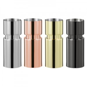 Gunmetal Black Plated Premium Cylinder Double Jigger 30/60ml