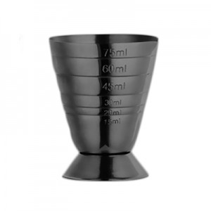 Ginkmetalinis, juodai padengtas, daugialypis matavimo puodelis 75 ml