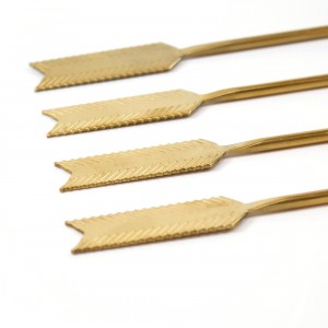Gold Plated Pfeil Top Cocktail Picks 220mm