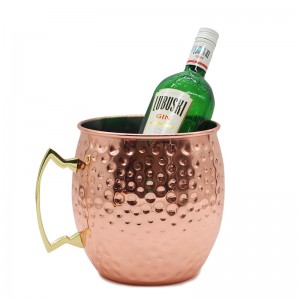 Copper Plated Moscow Mule Bucket - Hammered 5.0L