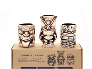 Ensemble-cadeau de tasse en céramique Toscano Tiki