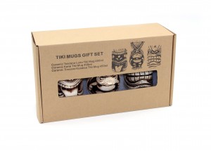 សេរ៉ាមិច Toscano Tiki Mug Gift Gift Set