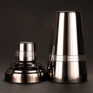 Luksuzni japonski shaker za koktajle Gunmetal Black Plated 500 ml