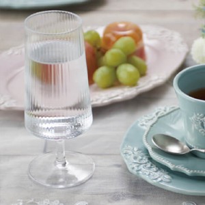Ribbed Stemmed Water Glass 390ml