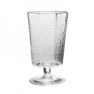 Akmeninės tekstūros vandens stiklas su koteliu 400 ml