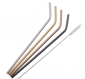 Stainless Steel Bended Straw 8.5 Inch