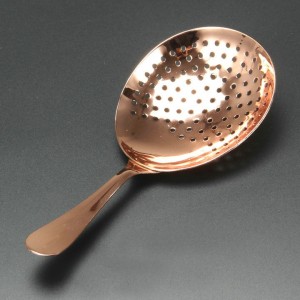 Ọla kọpa Deluxe Julep Cocktail Strainer