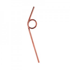 Copper Plated Artistic Straw 9 Inch
