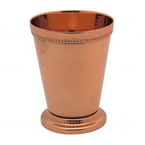 Copper Plated Beaded Mint Julep Cup 360ml