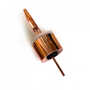 Vertedor de flujo libre con collar chapado en cobre