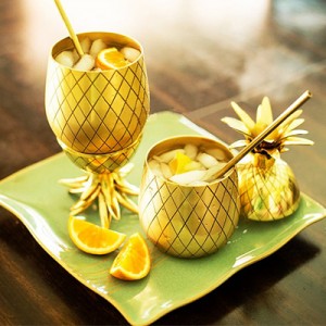 Mug Cocktail Pineapple Gold Plated 30oz