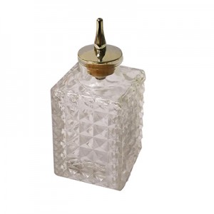 Diamond Square Dash Bottle 100ml - Silver Top