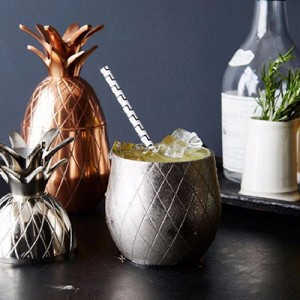 Tazza da cocktail in acciaio inossidabile con ananas da 30 once