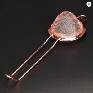 Copper Plated Conical Strainer With Twinbridge Handle