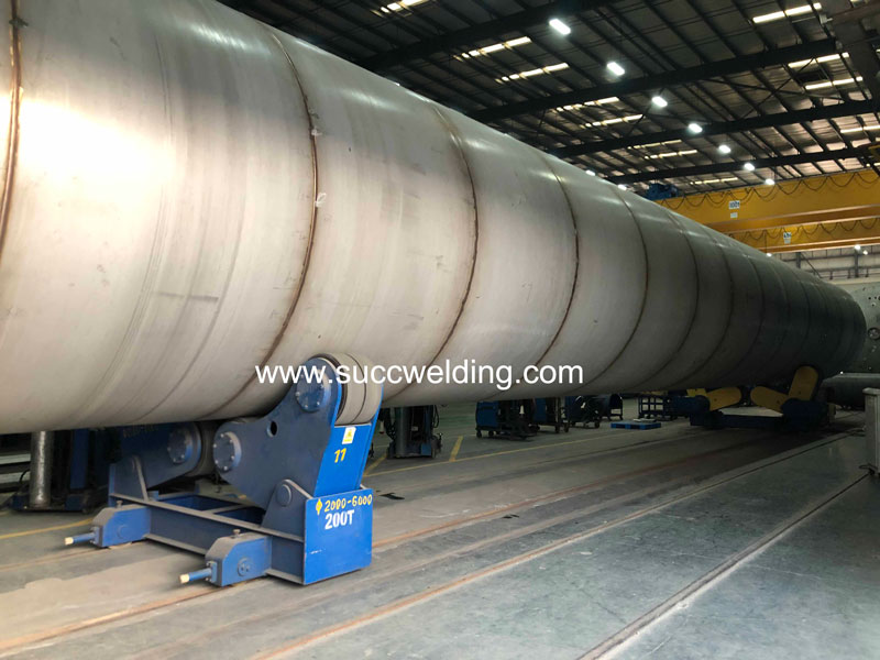 200 Ton Selfing Aligning Welding Pipe Roller Heavy Duty Gamit ang PU Wheels