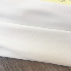 Suerte tekstila balts vienkrāsains dbp dubultā matēts poliestera trikotāžas audums
