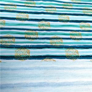 Suerte текстильний смугастий джерсі поліестер спандекс еластична махрова тканина для тканини