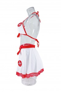 Krankenschwester-Uniform, Schlafzimmer-Dessous, durchsichtiges Dessous-Set, sexy Halloween-Kleid