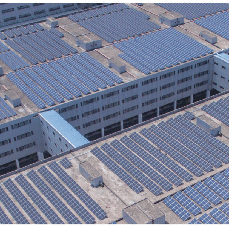 Kllapa diellore-Sistemi i montimit në tokë dhe çati të sheshtë
