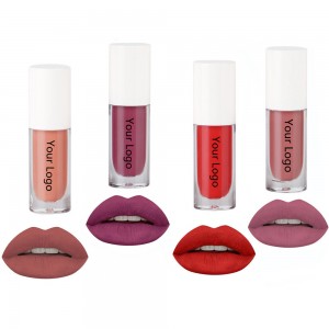 Pambabaeng Fashion Liquid Matte Lipstick Velvet Lipgloss Nude Makeup Pearly Velvet Natural Moisturizer Lip Gloss-HFY003