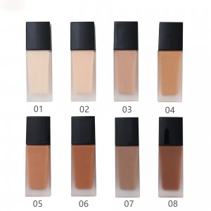 Wholesale 8 Colors Liquid Foundation Cream Para sa Face Concealer Matte Female Makeup Base Waterproof Long Lasting Facial Cosmetics-066